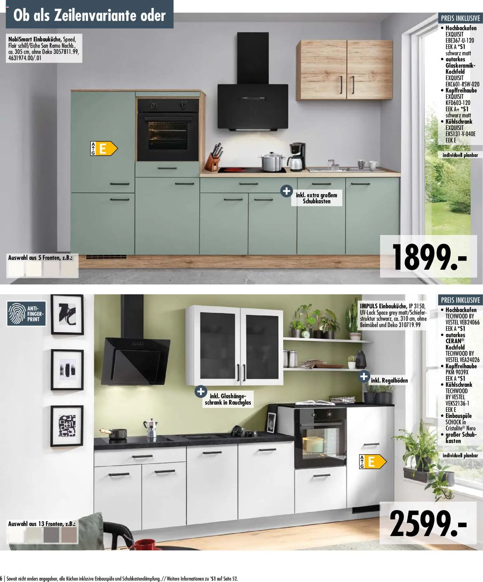 Vorschau von dem Prospekt des Geschäftes SB Möbel Boss, gültig ab dem 09.04.2026 - Kühlschrank, Kuchen, Schrank, Kochfeld