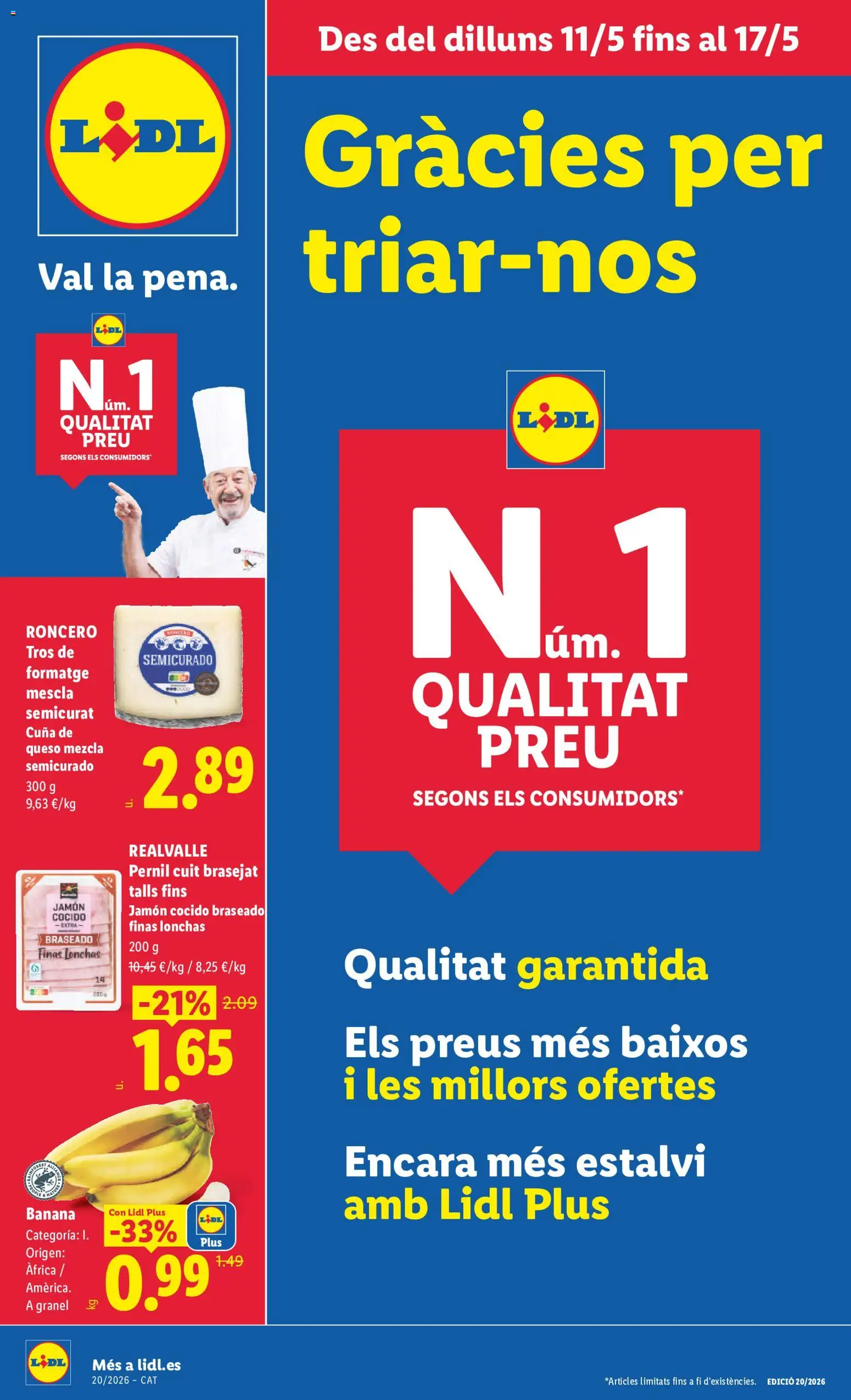 Vista previa del folleto de la tienda Lidl válido desde el 11/05/2026 - Jamón, Queso, Cuna, Jamón cocido