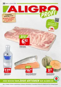 Vorschau des Merkblatts Aligro aktionen Schlieren, Gossau SG, Frauenfeld, Rapperswil-Jona, Sargans, Bern vom Shop Aligro gültig von 01.06.2026 bis 06.06.2026