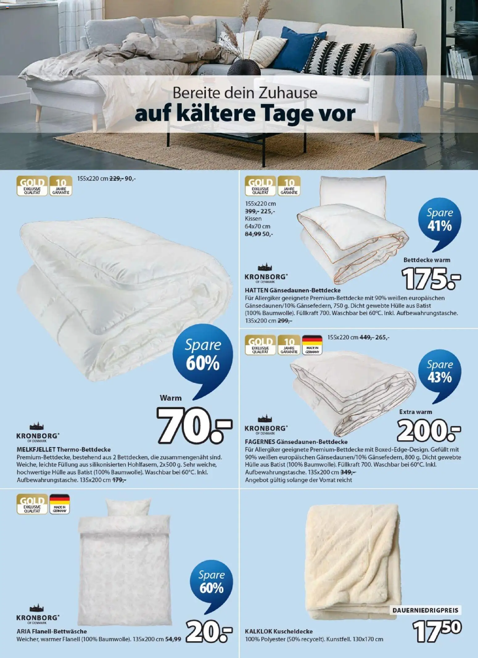 Vorschau von dem Prospekt des Geschäftes JYSK, gültig ab dem 18.10.2026 - Kissen, Bettdecke, Hülle
