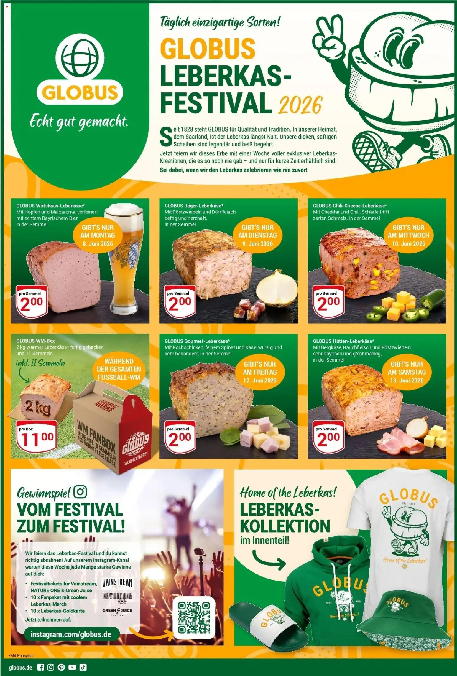 Vorschau von dem Prospekt des Geschäftes Globus, gültig ab dem 08.06.2026 - Box, Leberkase