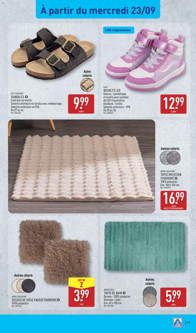 Nouveau catalogue Aldi à partir du 22/09