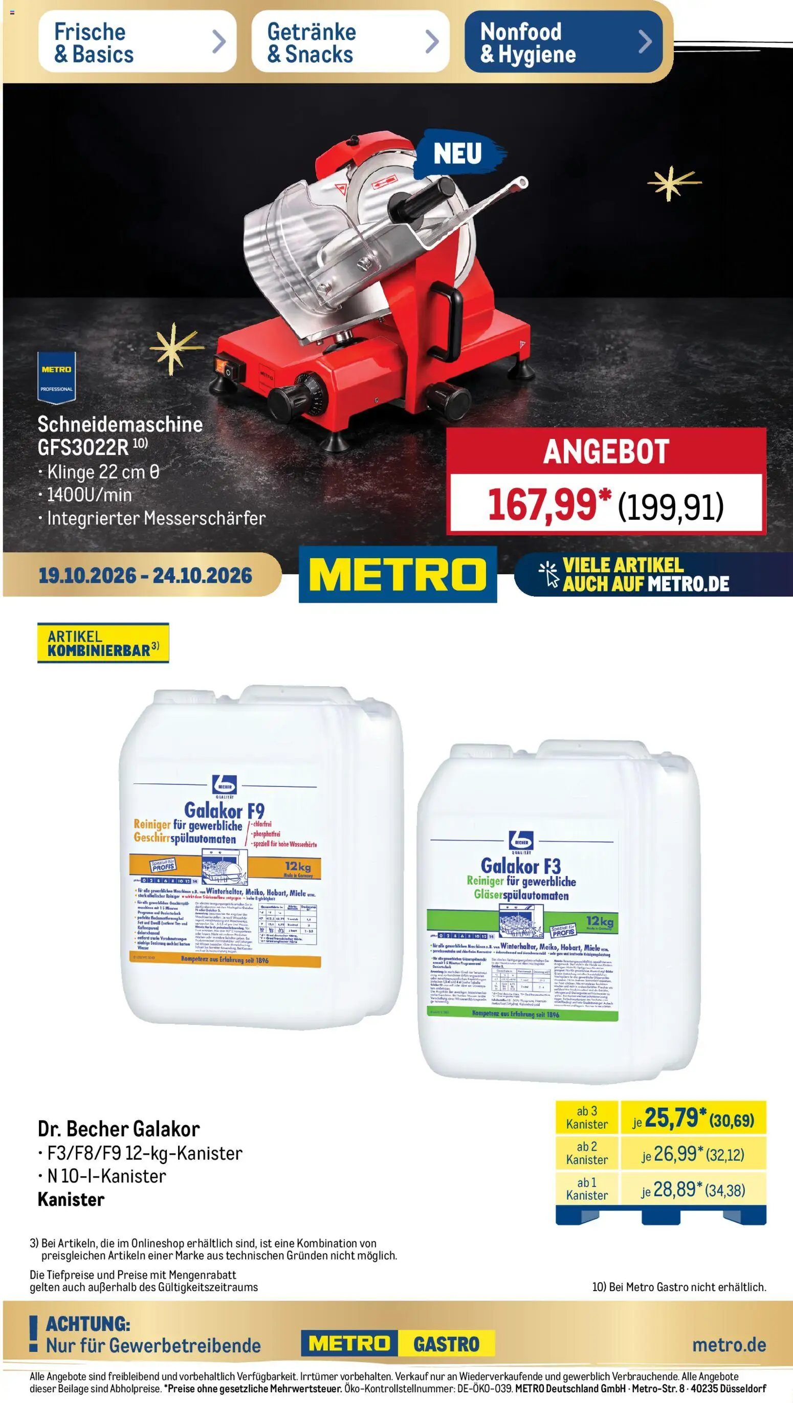 Vorschau von dem Prospekt des Geschäftes Metro, gültig ab dem 19.10.2026 - Miele, Tee