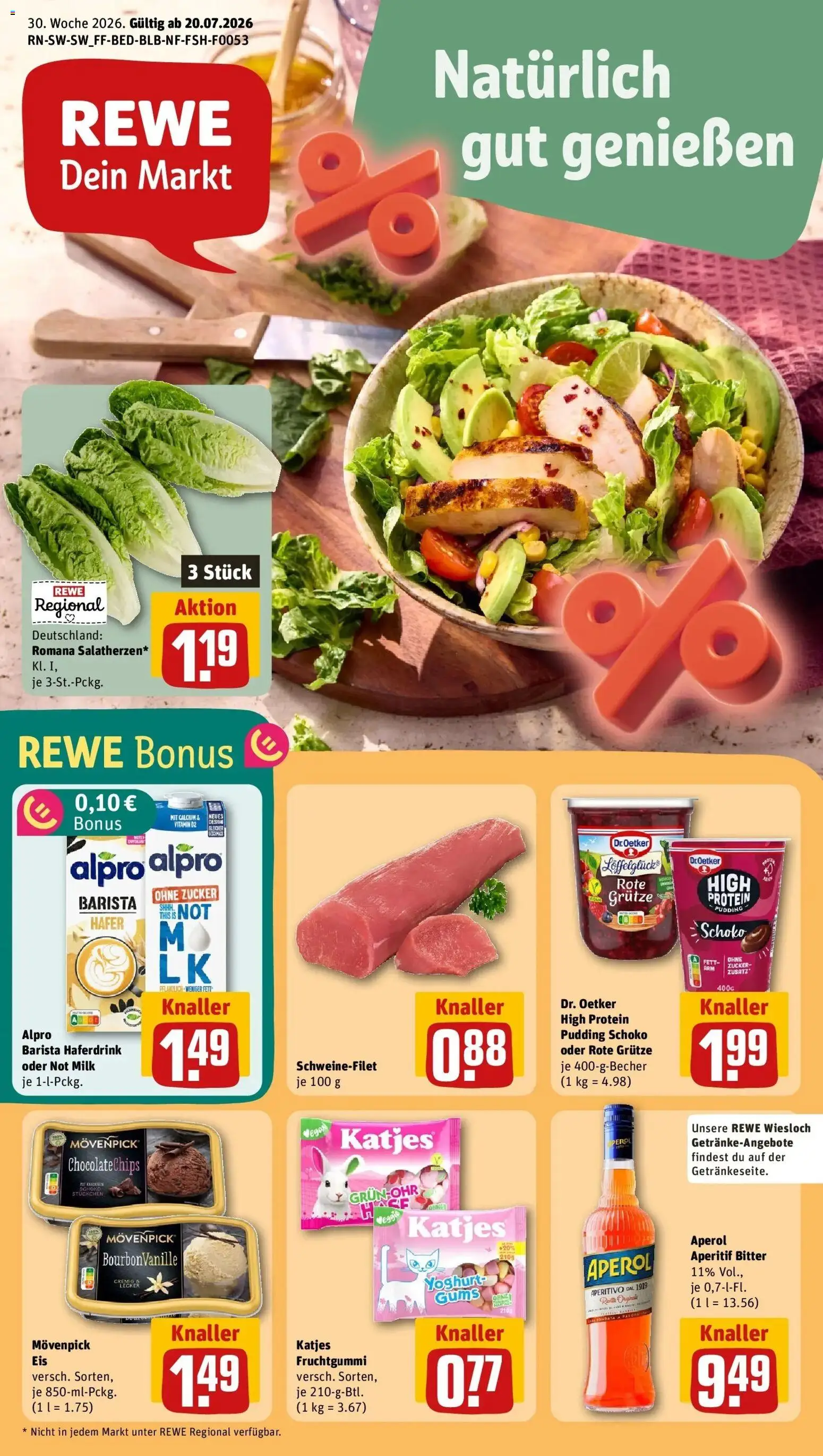 Vorschau von dem Prospekt des Geschäftes Rewe, gültig ab dem 20.07.2026