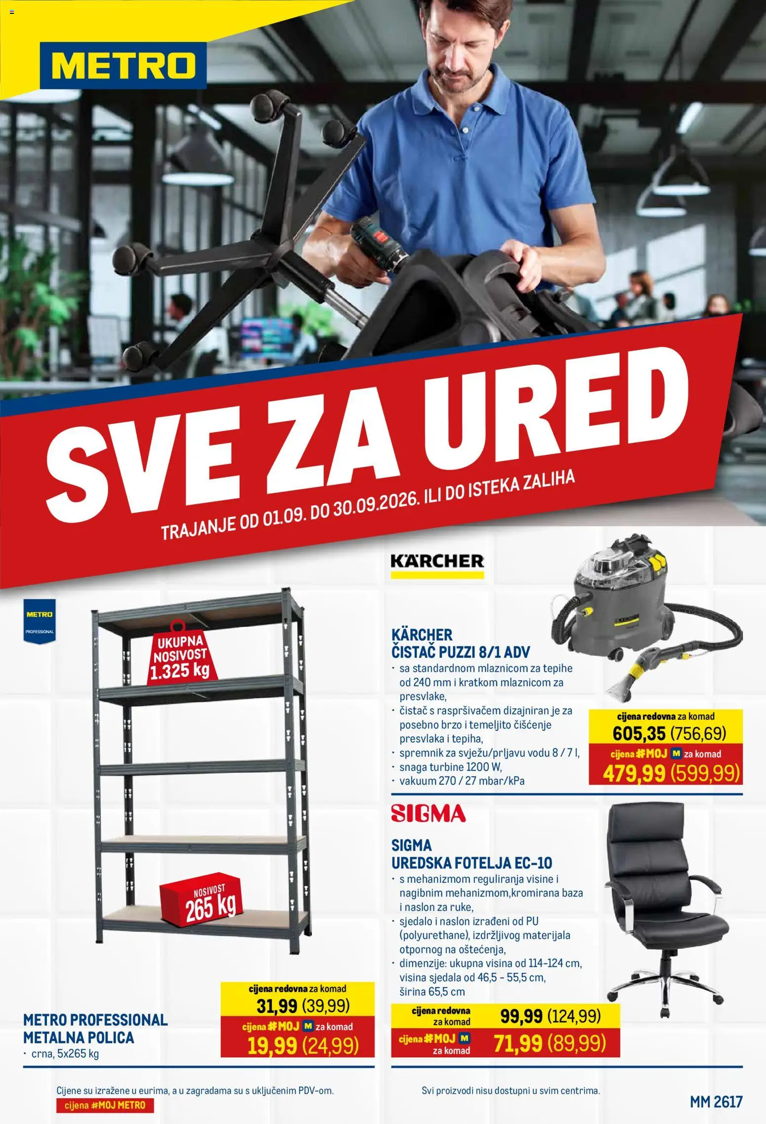 Pregled letka Metro Sve za ured trgovine Metro vrijedi od 01.09.2026