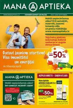 Skatīt Mana Aptieka akciju bukletu, derīgs no 01.09.2026.