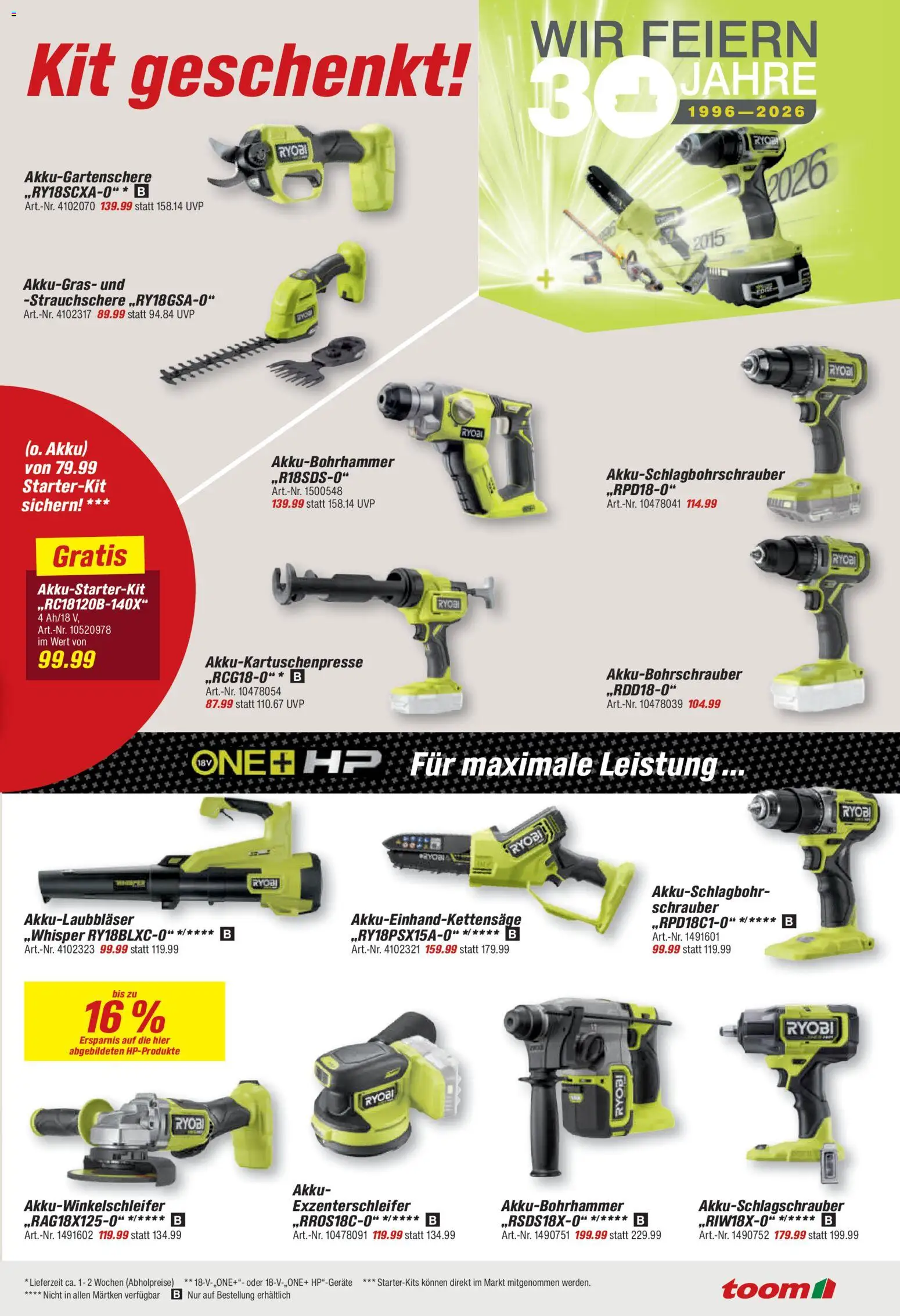 Vorschau von dem Prospekt des Geschäftes Toom Baumarkt, gültig ab dem 26.10.2026