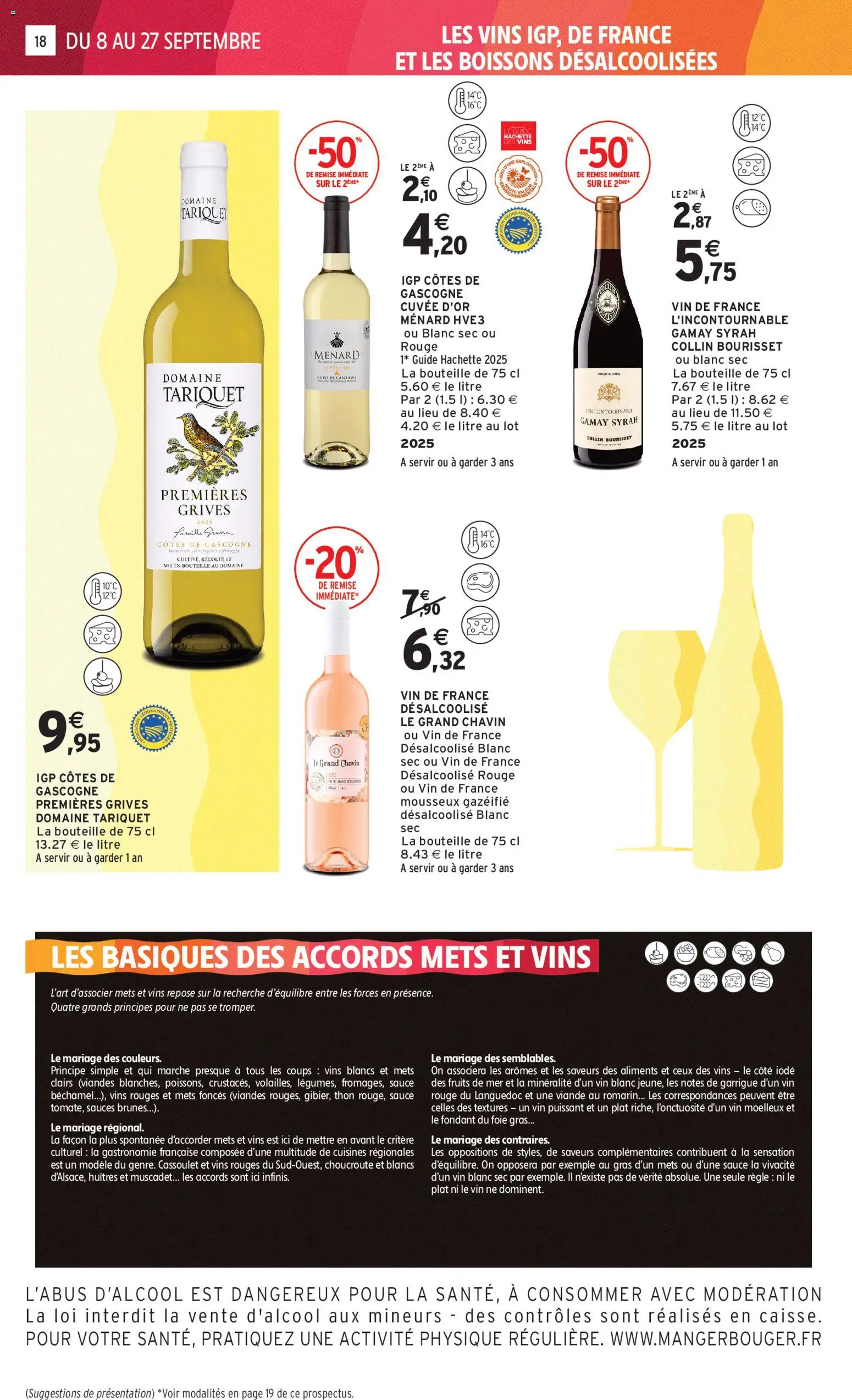 Prévisualisation de Intermarché - Foire aux vins du magasin Intermarché formulaire valide 08/09/2026 - Fruits, Foie gras, Huîtres, Foie, Thon, Sauces, Aliments, Mousseux