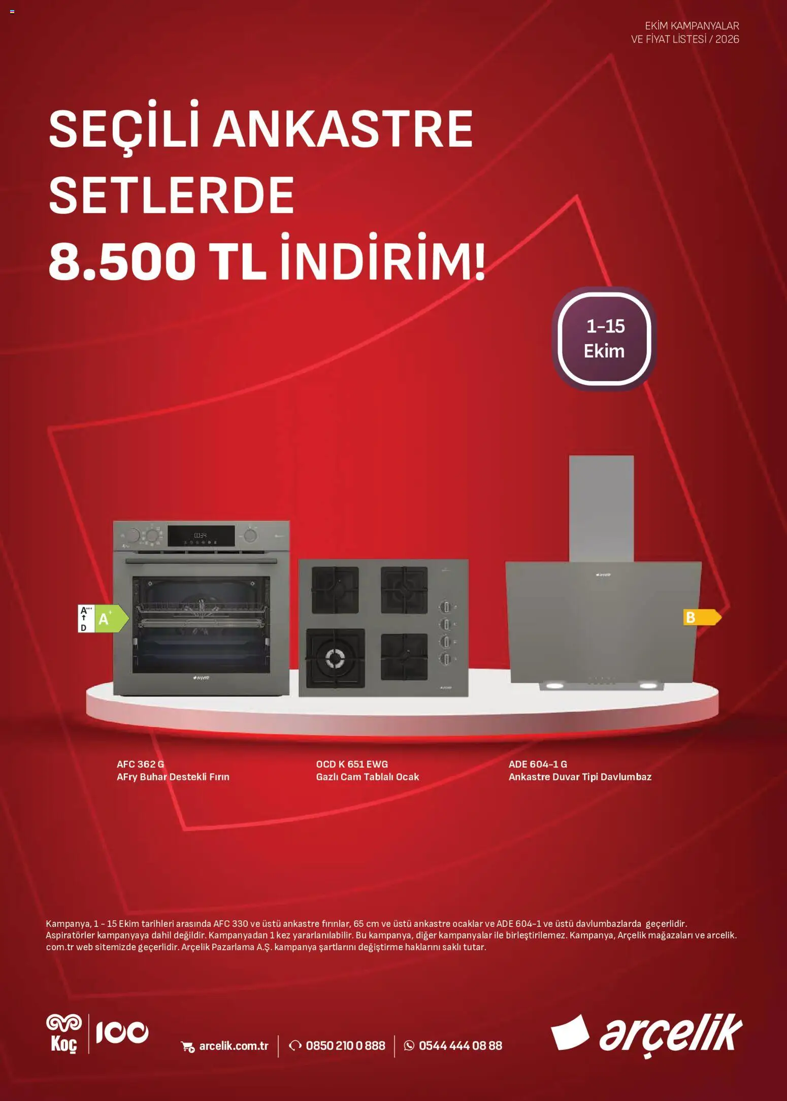 Arçelik Arçelik - Ankastre Kataloğu 01.10.2026 - Broşürünün önizlemesi - Fırın, Davlumbaz, Ocak