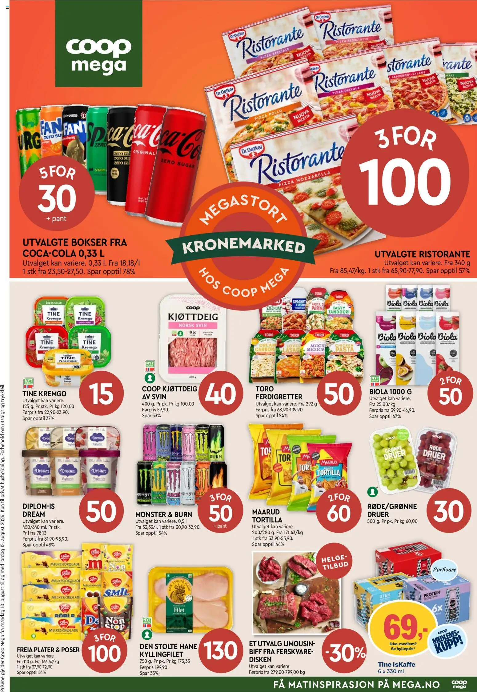 Forhåndsvis Coop Mega kundeavis fra butikk Coop Mega gyldig fra 10/08/2026