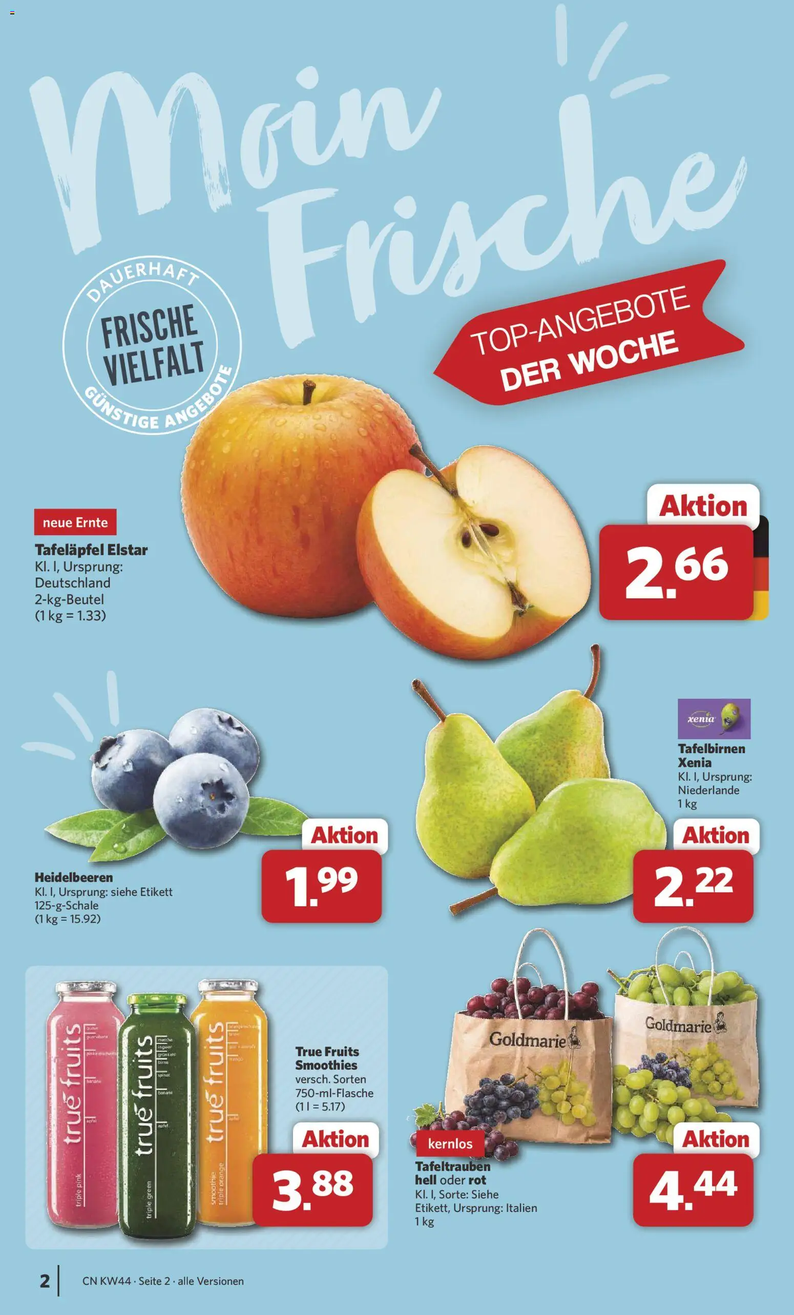 Vorschau von dem Prospekt des Geschäftes Combi, gültig ab dem 26.10.2026 - Äpfel, Heidelbeeren