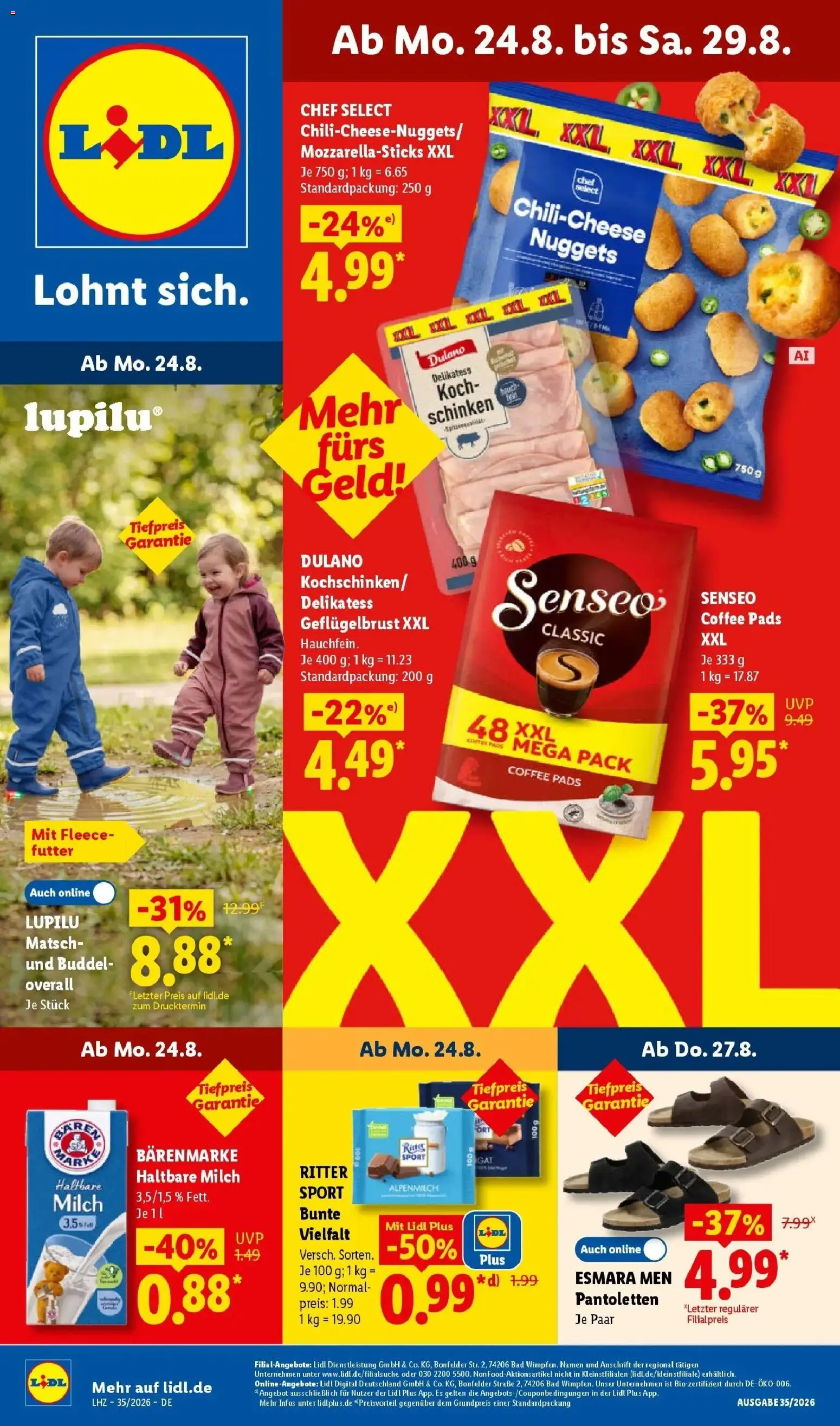 Vorschau von dem Prospekt des Geschäftes Lidl, gültig ab dem 24.08.2026