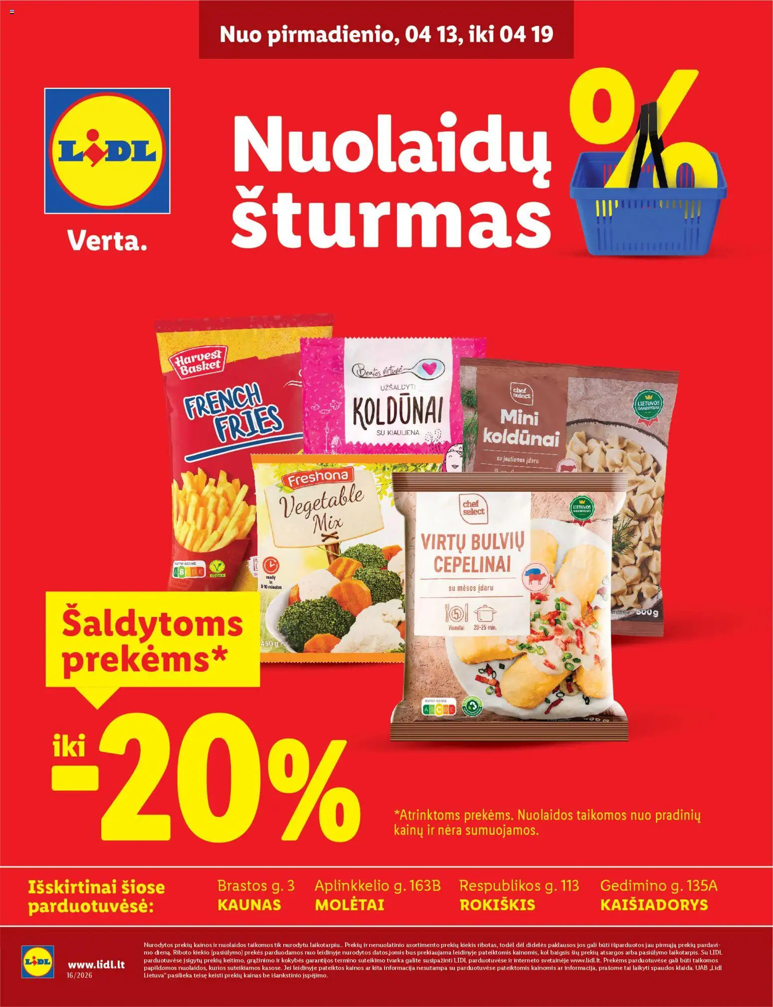 LIDL parduotuvės leidinio LIDL leidinys - Nuolaidų šturmas galiojančio nuo 2026.04.13 peržiūra - Kiauliena