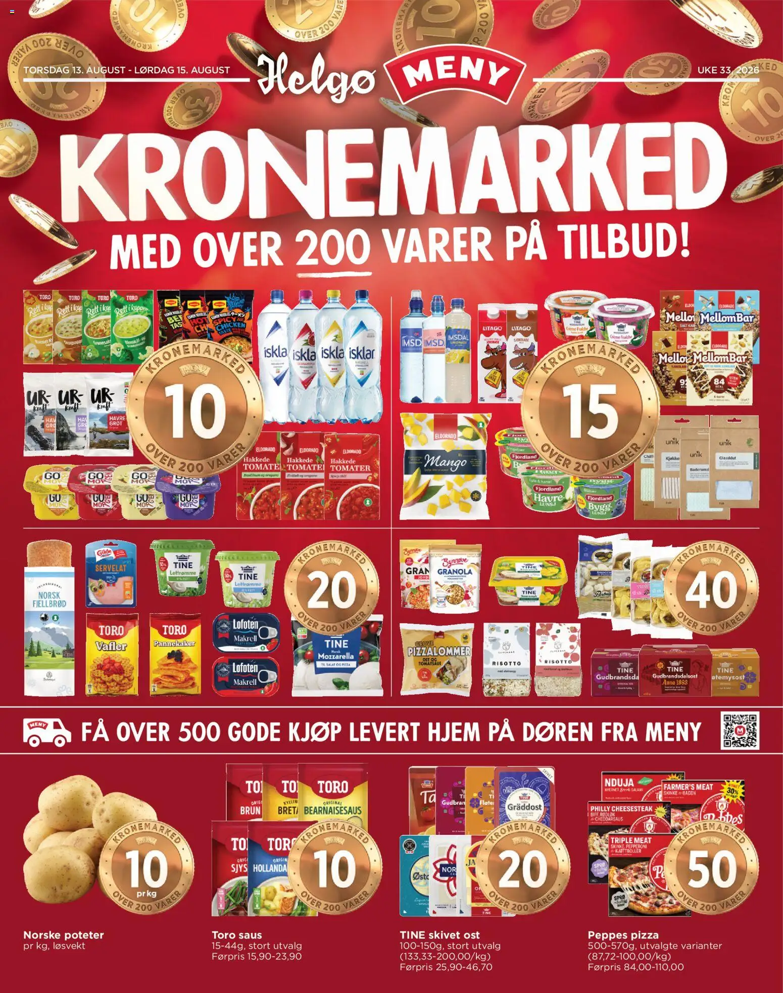 Forhåndsvis Meny Helgø kundeavis fra butikk Meny gyldig fra 13/08/2026