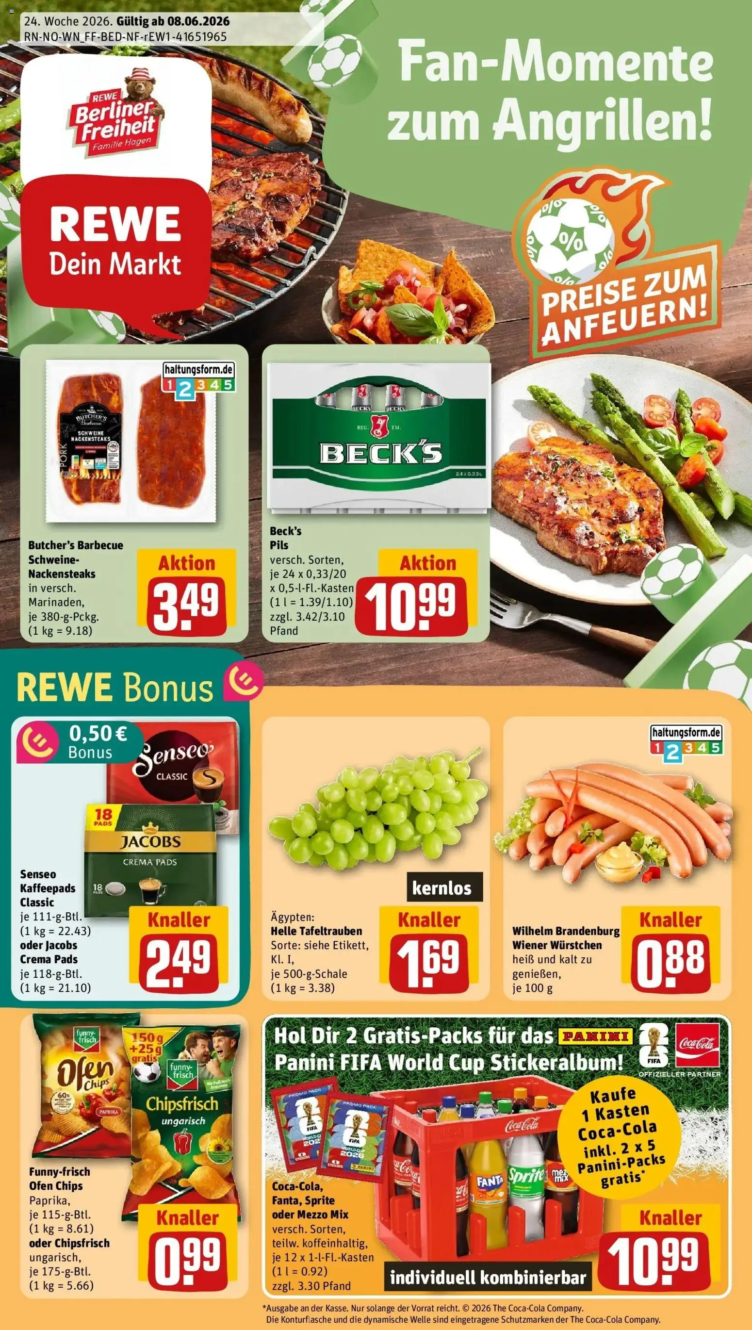 Vorschau von dem Prospekt des Geschäftes Rewe, gültig ab dem 08.06.2026