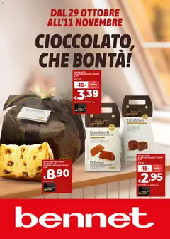 Anteprima dell'opuscolo bennet volantino Cioccolato che bontà dal negozio bennet valido da 29/10/2026