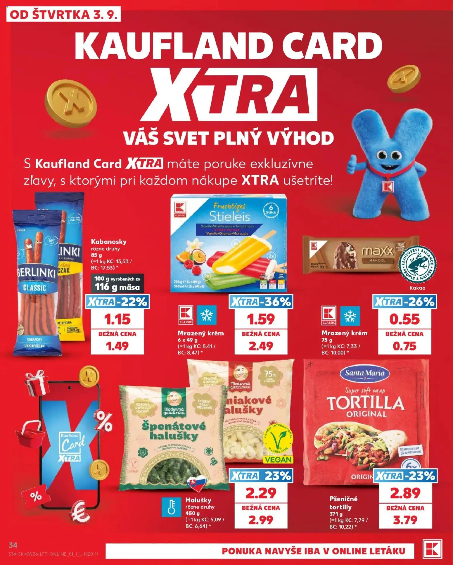 Náhľad Kaufland letáku platného od 03.09.2026 - Tortilla, Kakao, Krém, Tortilly