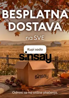 Pregled letka Sinsay katalog trgovine Sinsay vrijedi od 09.10.2026