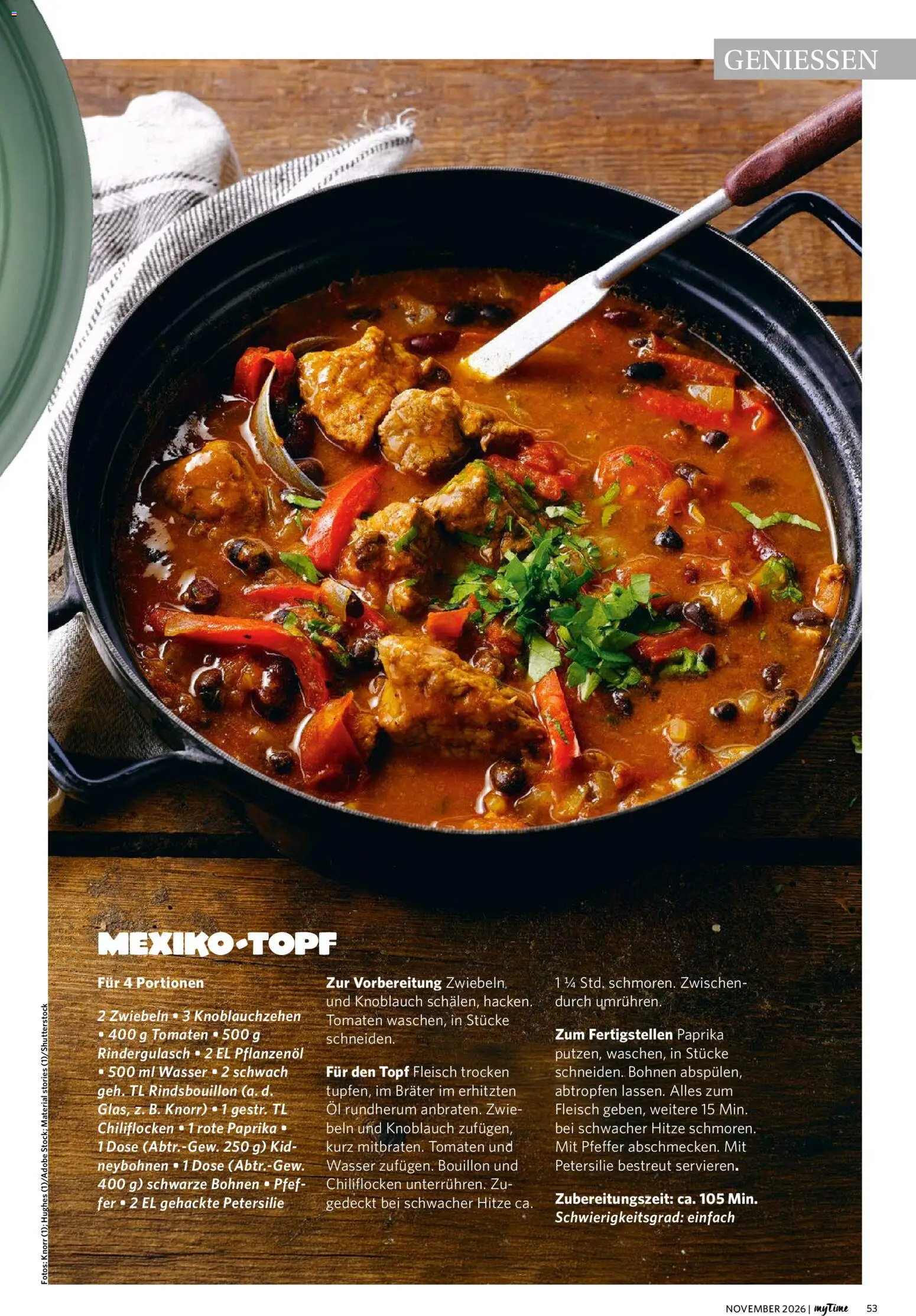 Vorschau von dem Prospekt des Geschäftes Combi, gültig ab dem 01.11.2026 - Wasser, Öl, Petersilie, Fleisch, Paprika, Knorr, Pfeffer, Rote Paprika