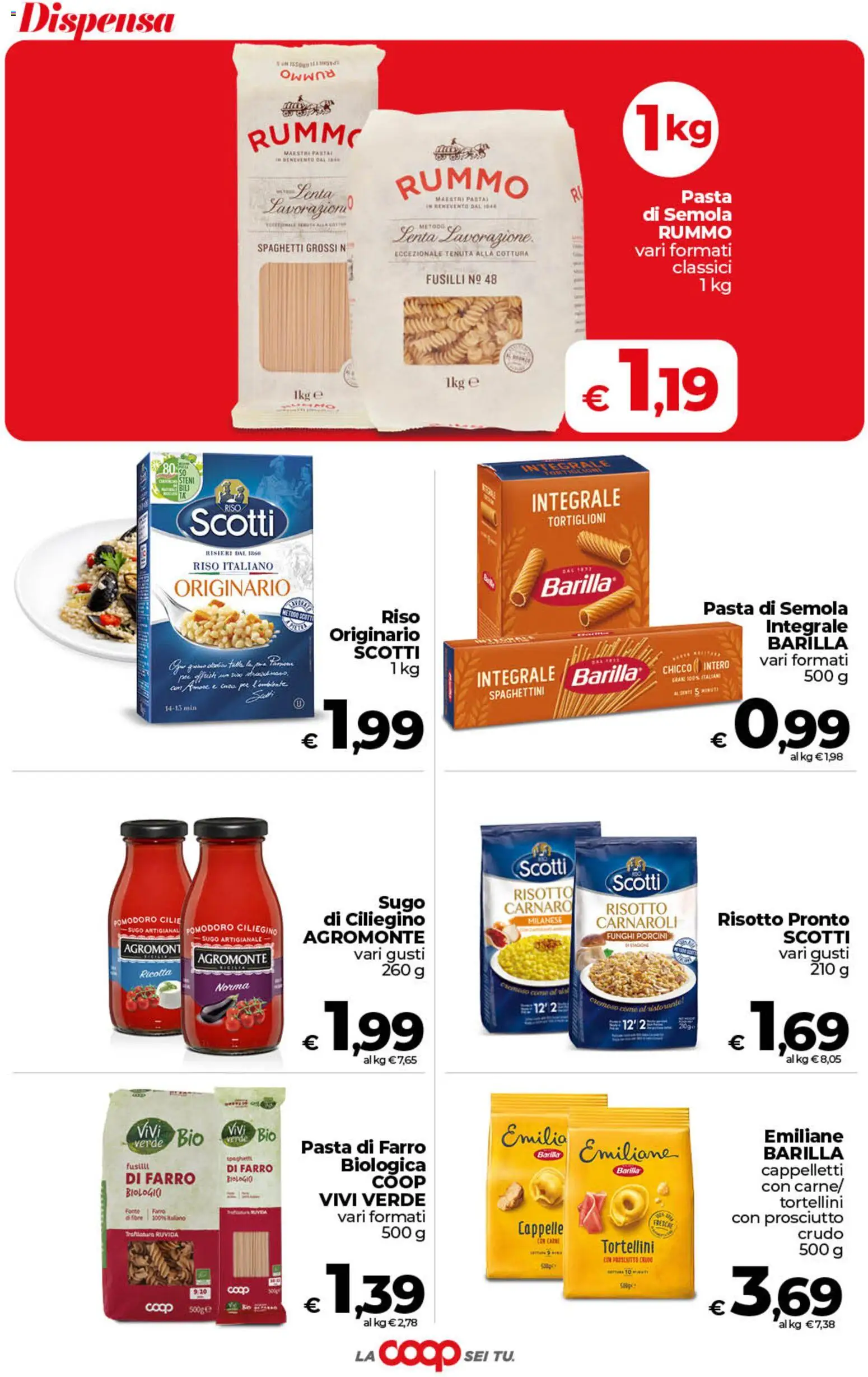 Anteprima dell'opuscolo COOP volantino Sicilia dal negozio COOP valido da 01/09/2026 - Pasta, Funghi, Pomodoro, Spaghetti, Riso, Prosciutto, Tortiglioni, Pasta di semola