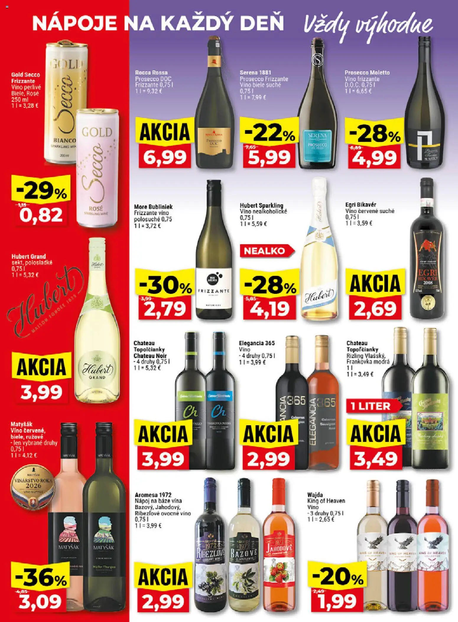 Náhľad Klas letáku platného od 12.10.2026 - Víno, Prosecco, Nealkoholické víno, Nápoje, Secco Bianco