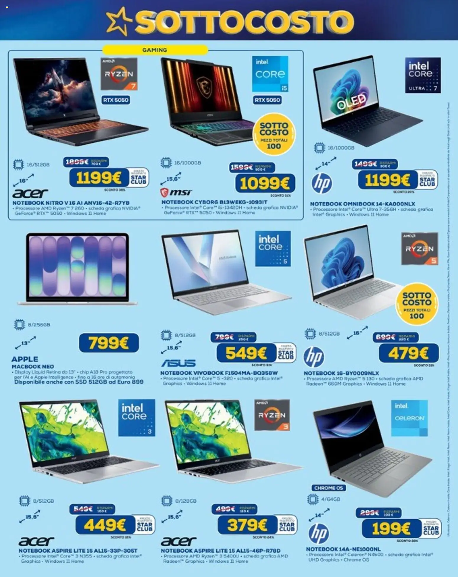 Anteprima dell'opuscolo Euronics volantino dal negozio Euronics valido da 10/09/2026 - Macbook, Notebook