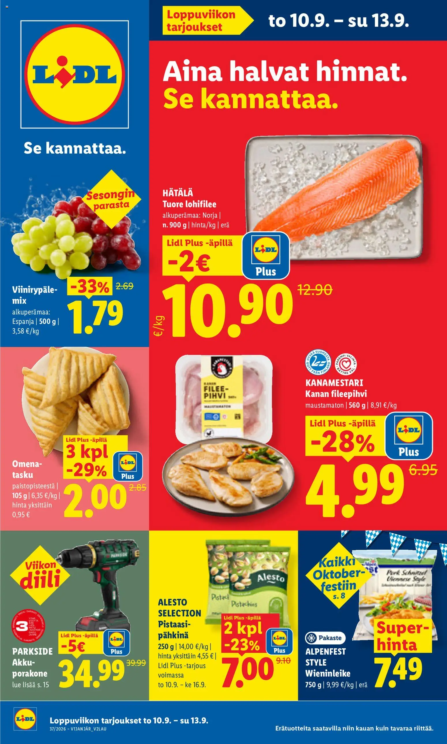 Kaupan Lidl Lidl tarjoukset - Helsinki esikatselu, voimassa 10/09/2026