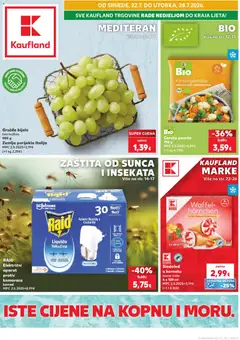 Pregled letka Split-Ravne njive trgovine Kaufland vrijedi od 22.07.2026