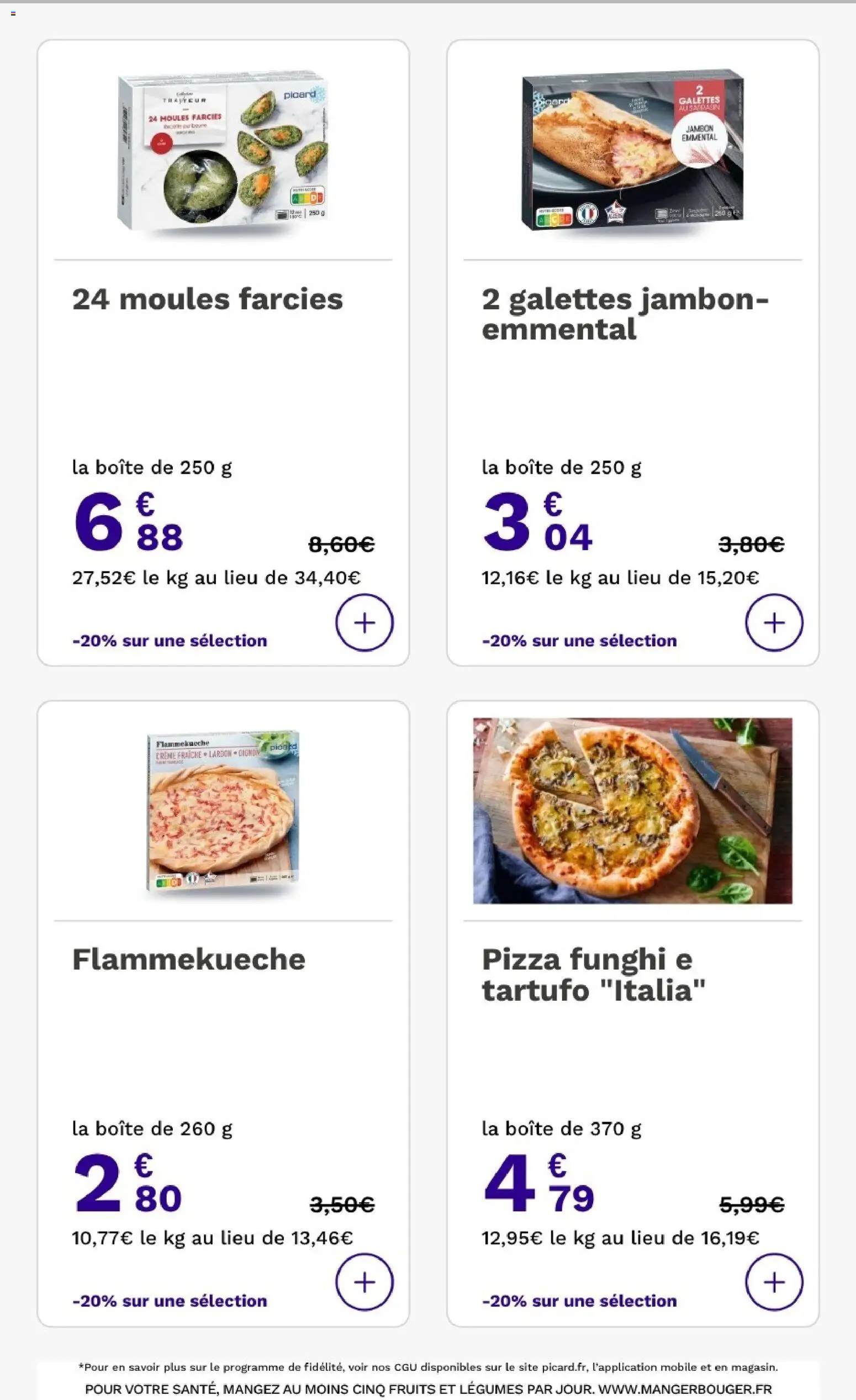 Prévisualisation de Picard catalogue Harry Potter du magasin Picard formulaire valide 23/10/2026 - Pizza, Fruits, Moules, Flammekueche, Jambon, Crème, Emmental, Moules farcies