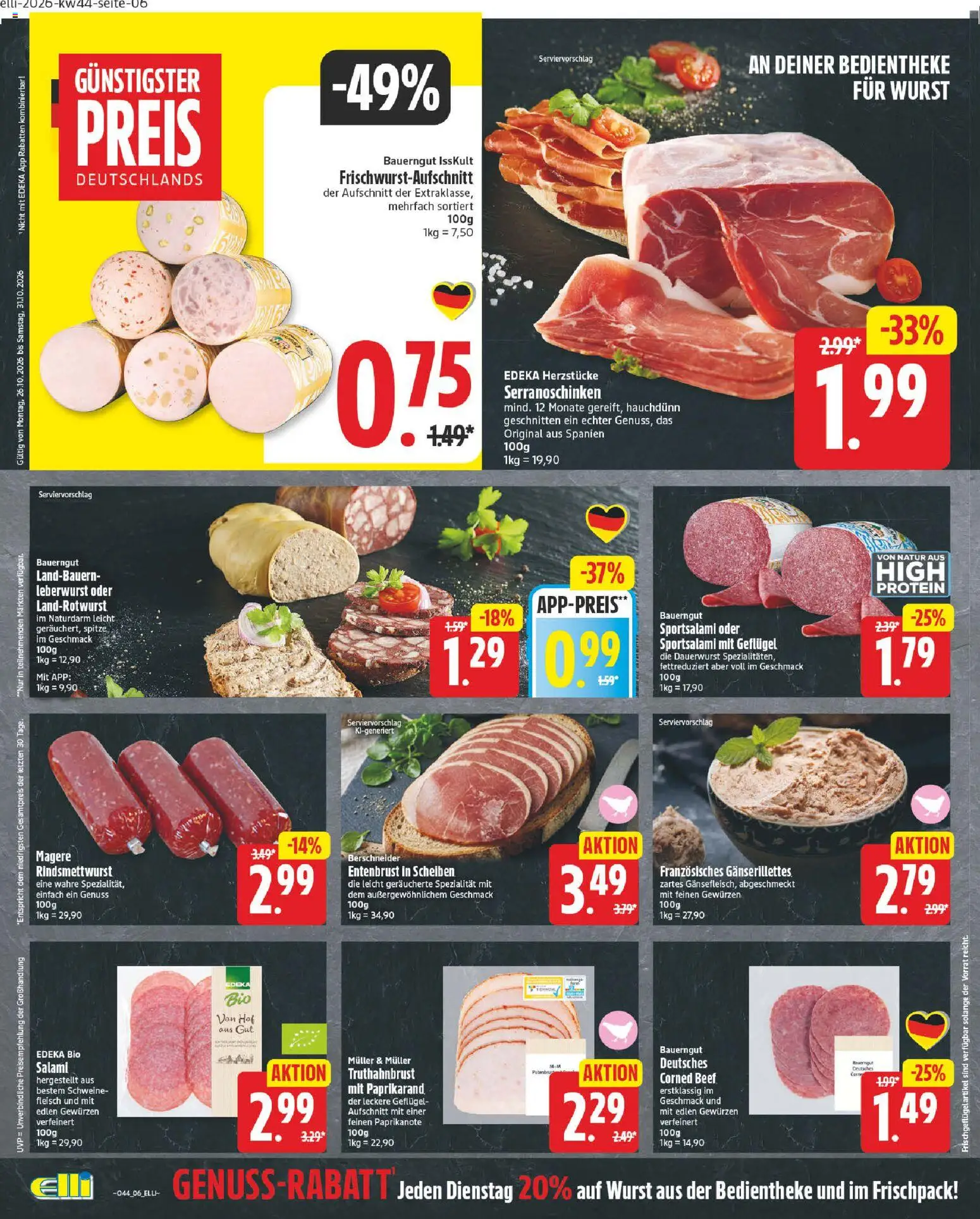 Vorschau von dem Prospekt des Geschäftes Elli Markt, gültig ab dem 26.10.2026
