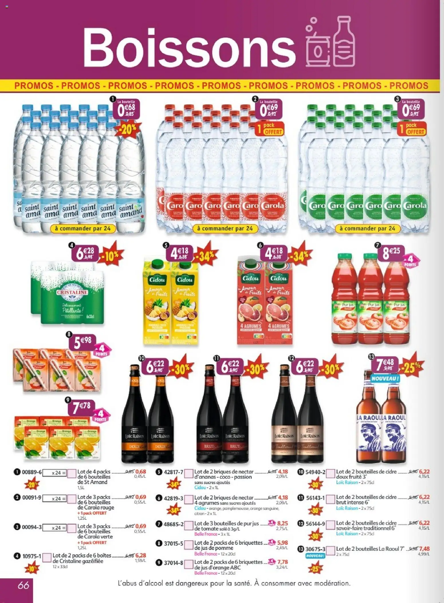 Prévisualisation de Maximo catalogue epicerie du magasin Maximo formulaire valide 26/10/2026 - Coco, Pomme, Tomate, Bouteille, Caro, Jus, Jus de pomme, Boissons