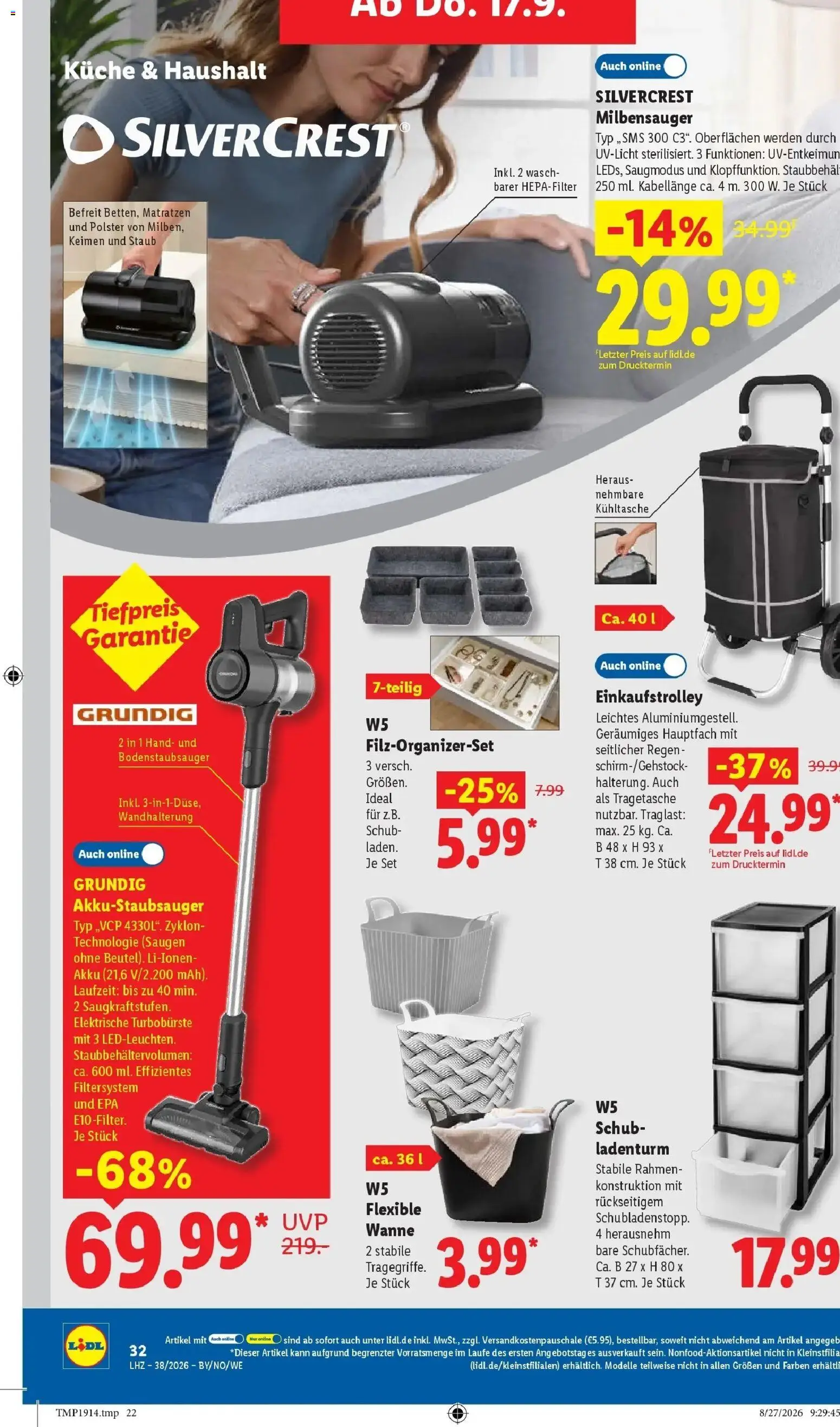 Vorschau von dem Prospekt des Geschäftes Lidl, gültig ab dem 14.09.2026 - Küche, Kühltasche
