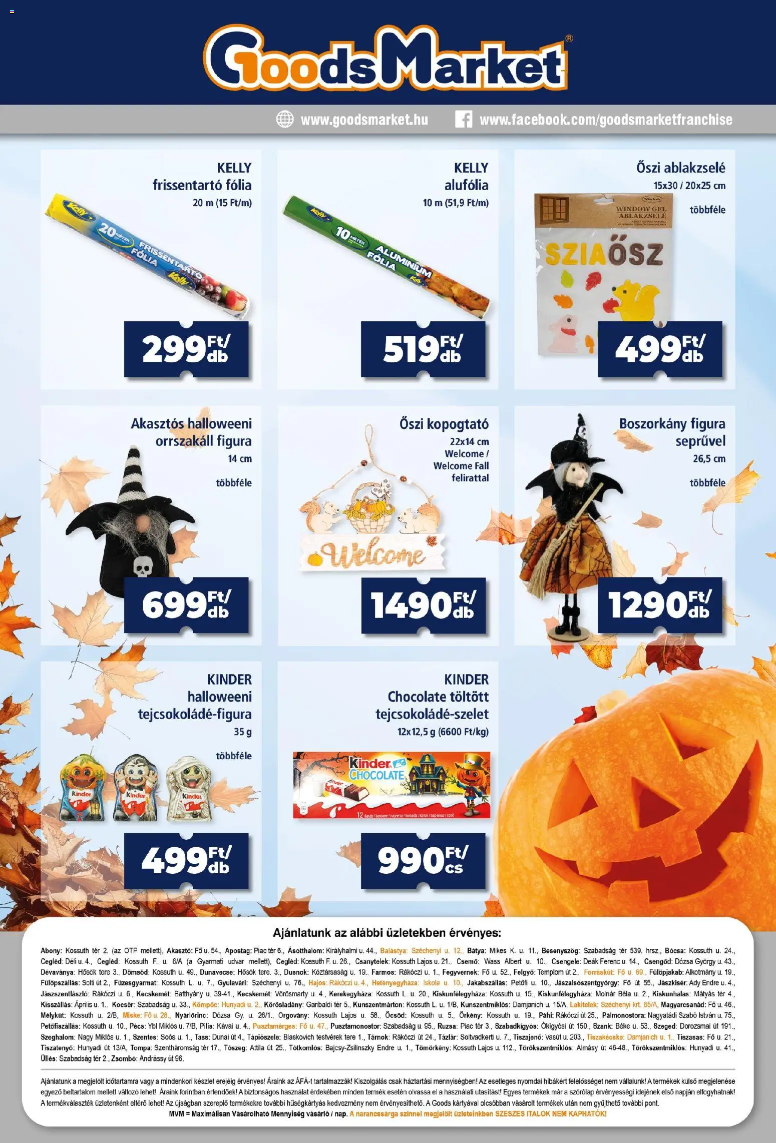 Goods Market - Goods Market akciós újság megtekintése, amely érvényes 2026.10.22.-től - Kinder, Fólia, Alufólia, Italok, Frissentartó fólia, Szeszes italok, Gél