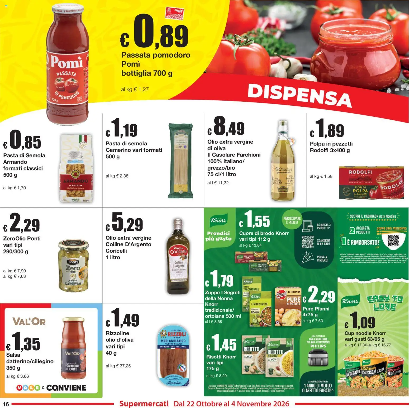 Anteprima dell'opuscolo Sì con Te volantino dal negozio Sì con Te valido da 22/10/2026 - Pomodoro, Olio, Minestrone, Alici, Salsa, Semola, Zuppe, Olio d'oliva