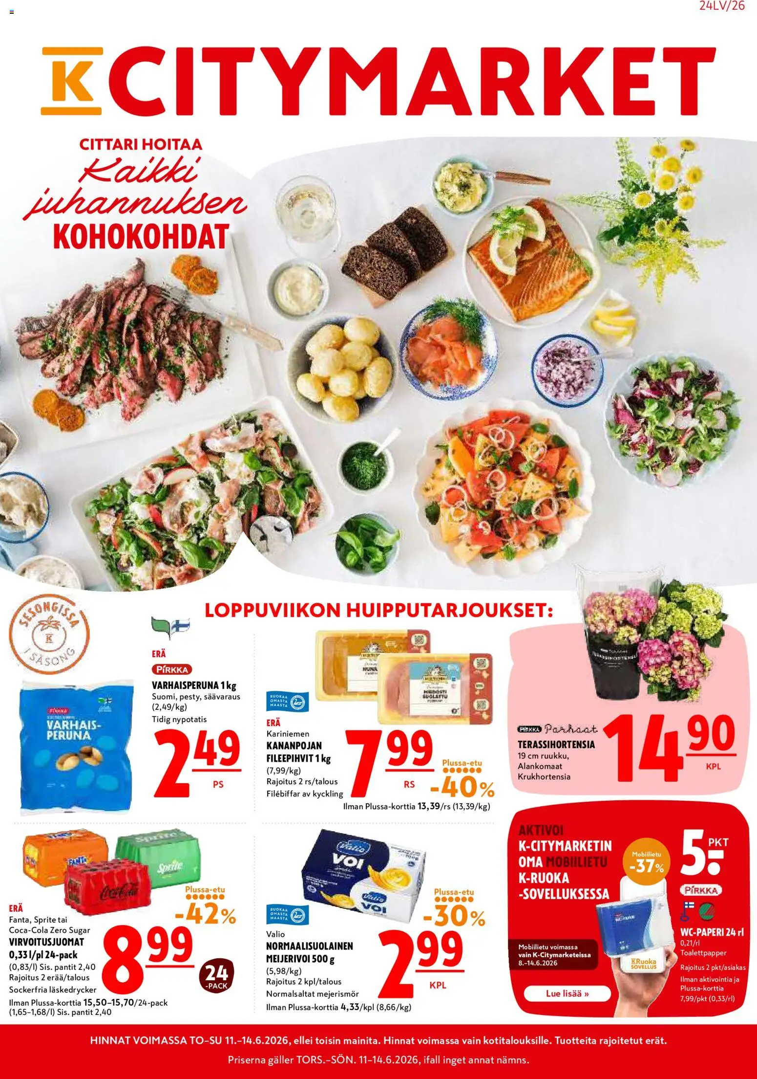 Kaupan K-Citymarket K-Citymarket tarjoukset esikatselu, voimassa 11/06/2026