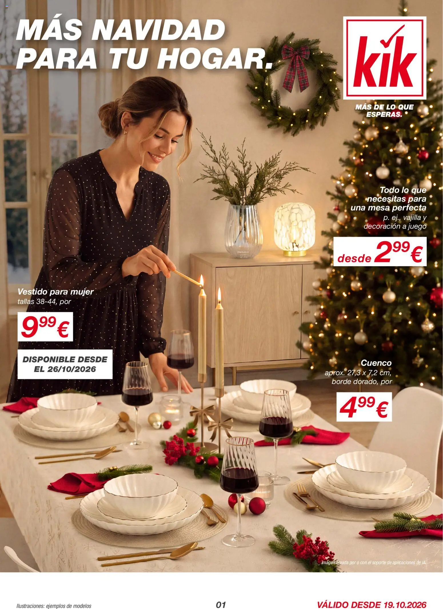 Vista previa del folleto de la tienda KIK válido desde el 19/10/2026 - Vajilla, Decoración, Mesa
