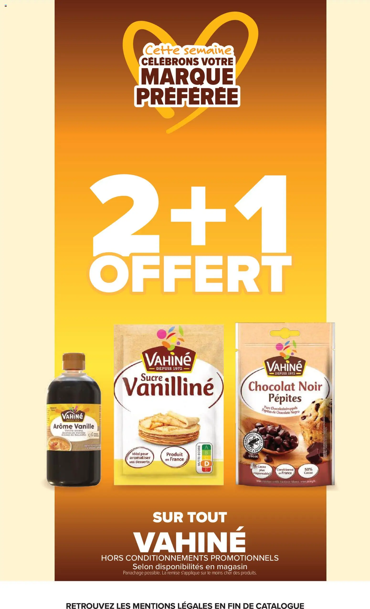 Prévisualisation de Carrefour Petit déjeuner du magasin Carrefour formulaire valide 03/11/2026 - Chocolat, Chips, Sucre, Vanille, Cacao, Chocolat noir