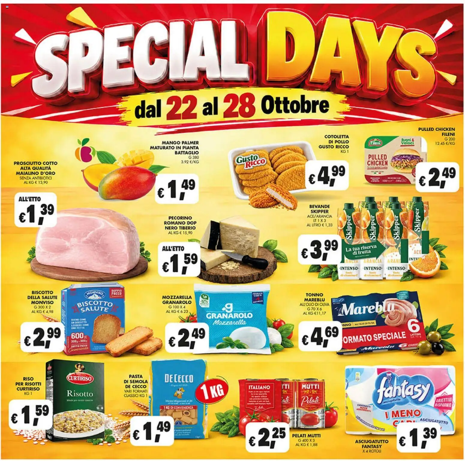 Anteprima dell'opuscolo Coal volantino dal negozio Coal valido da 22/10/2026 - Pasta, Pollo, Riso, Prosciutto, Pecorino, Mutti, Semola, Bevande
