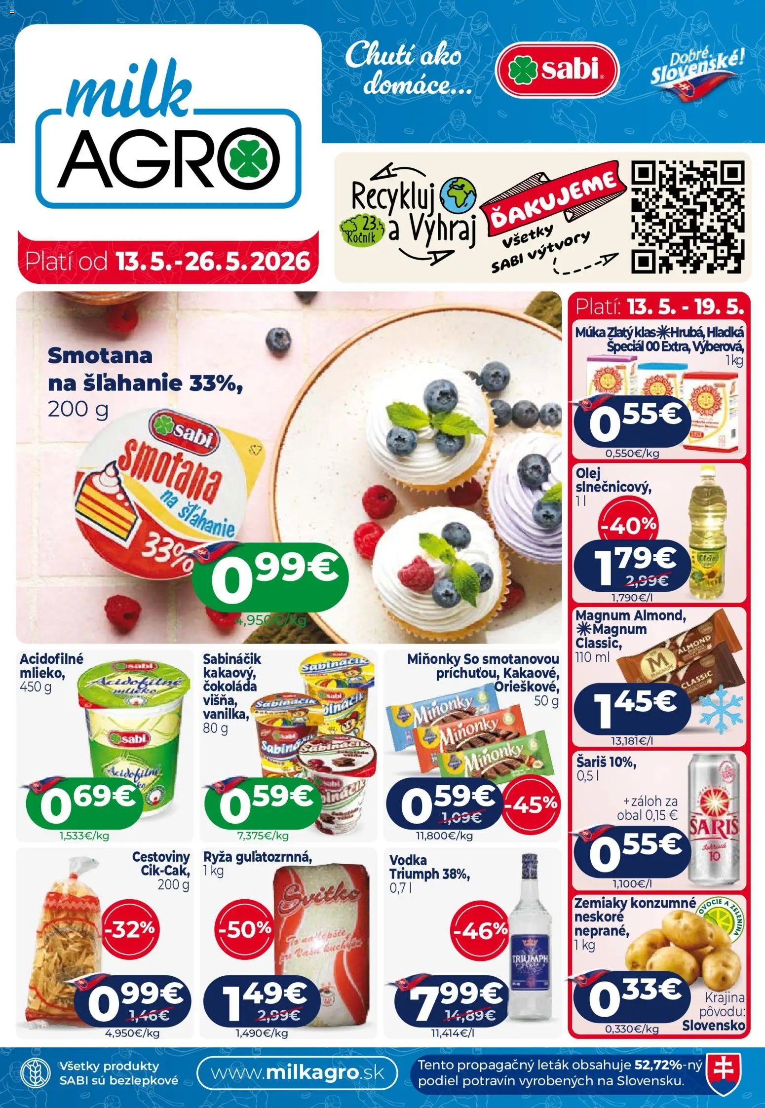 Náhľad Milk Agro letáku platného od 13.05.2026