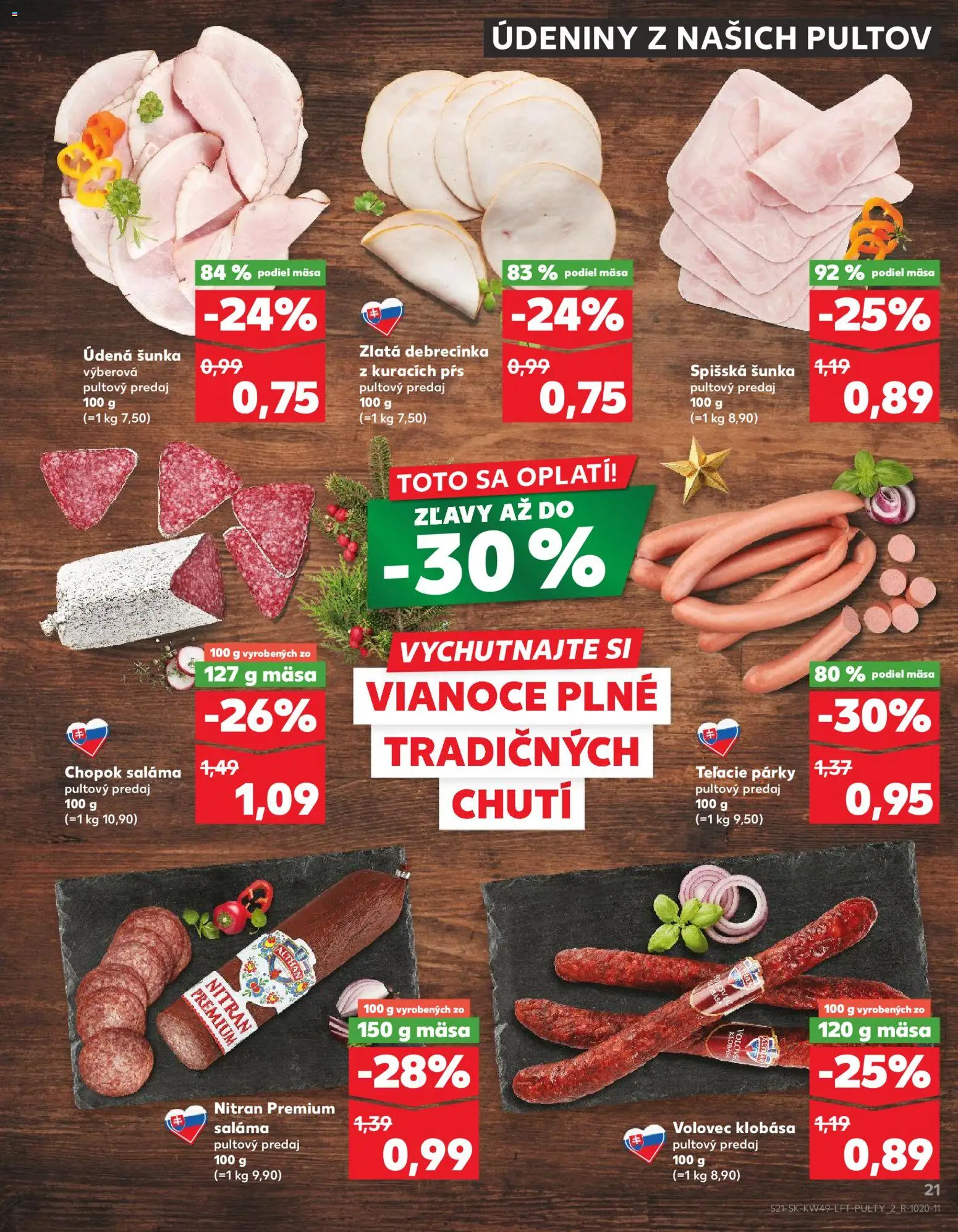 Náhľad Kaufland letáku platného od 04.12.2025 - Klobása, Šunka, Párky, Saláma, Údeniny