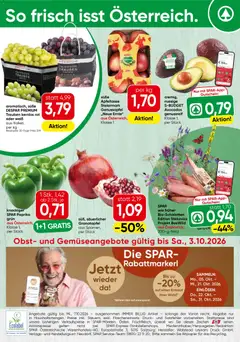 Vorschau der Angebote: Spar Spar Obst & Gemüse gültig ab 01.10.2026