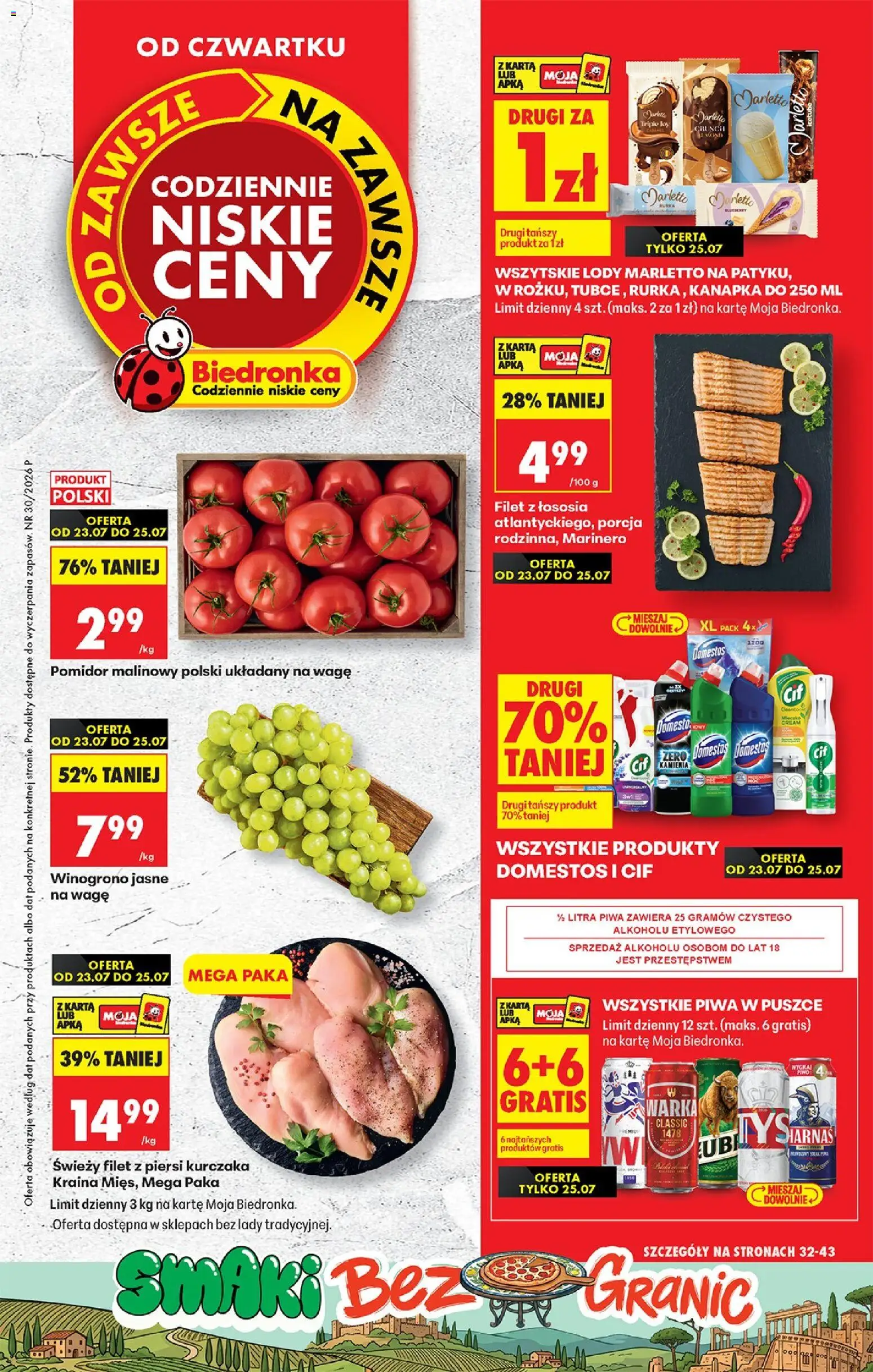 Náhled nabídky: Biedronka Polsko Biedronka Polsko leták - Codziennie niskie ceny platný od 23.07.2026