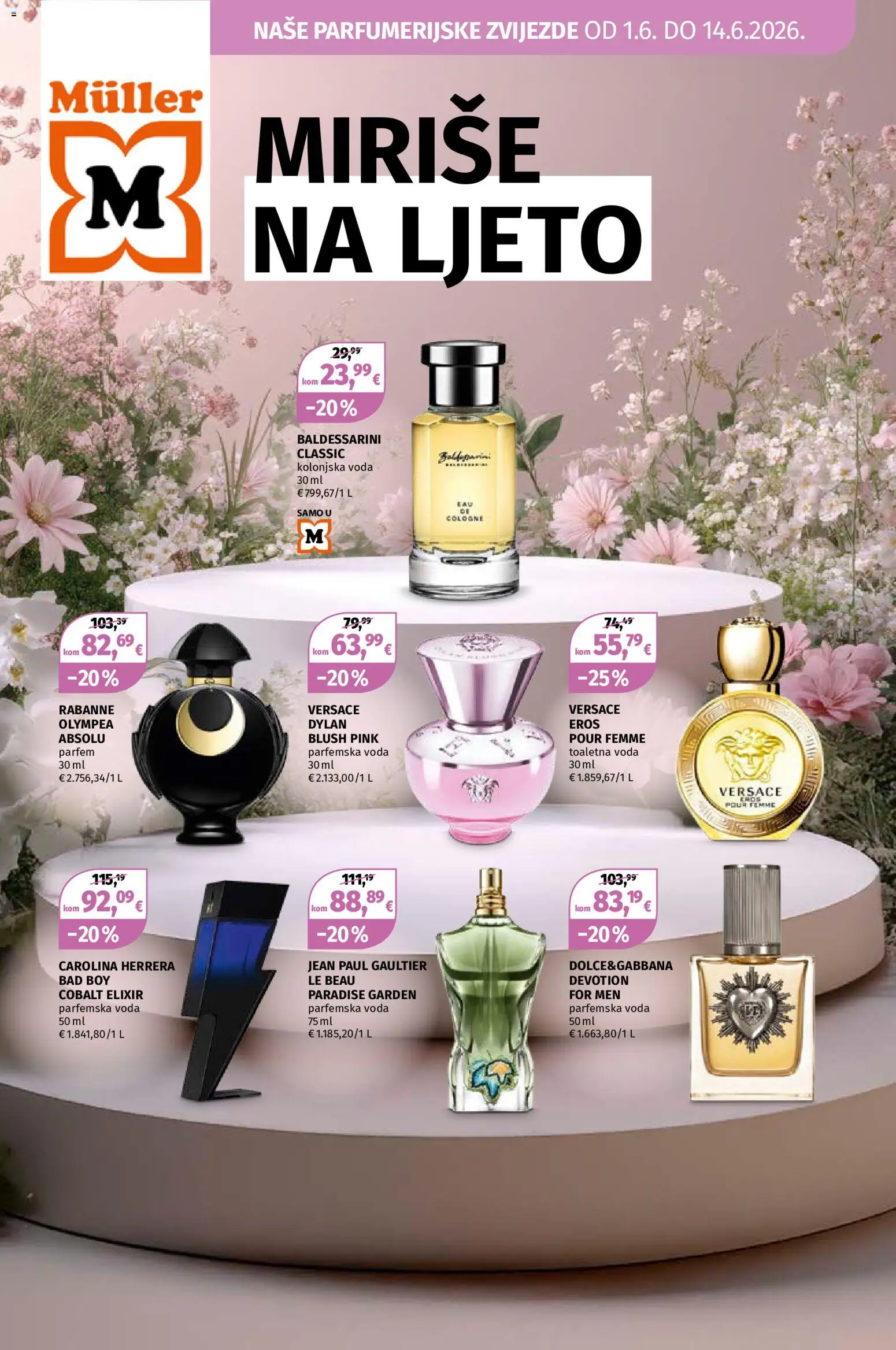 Pregled letka Müller katalog Ekskluzivne ponude trgovine Müller vrijedi od 01.06.2026