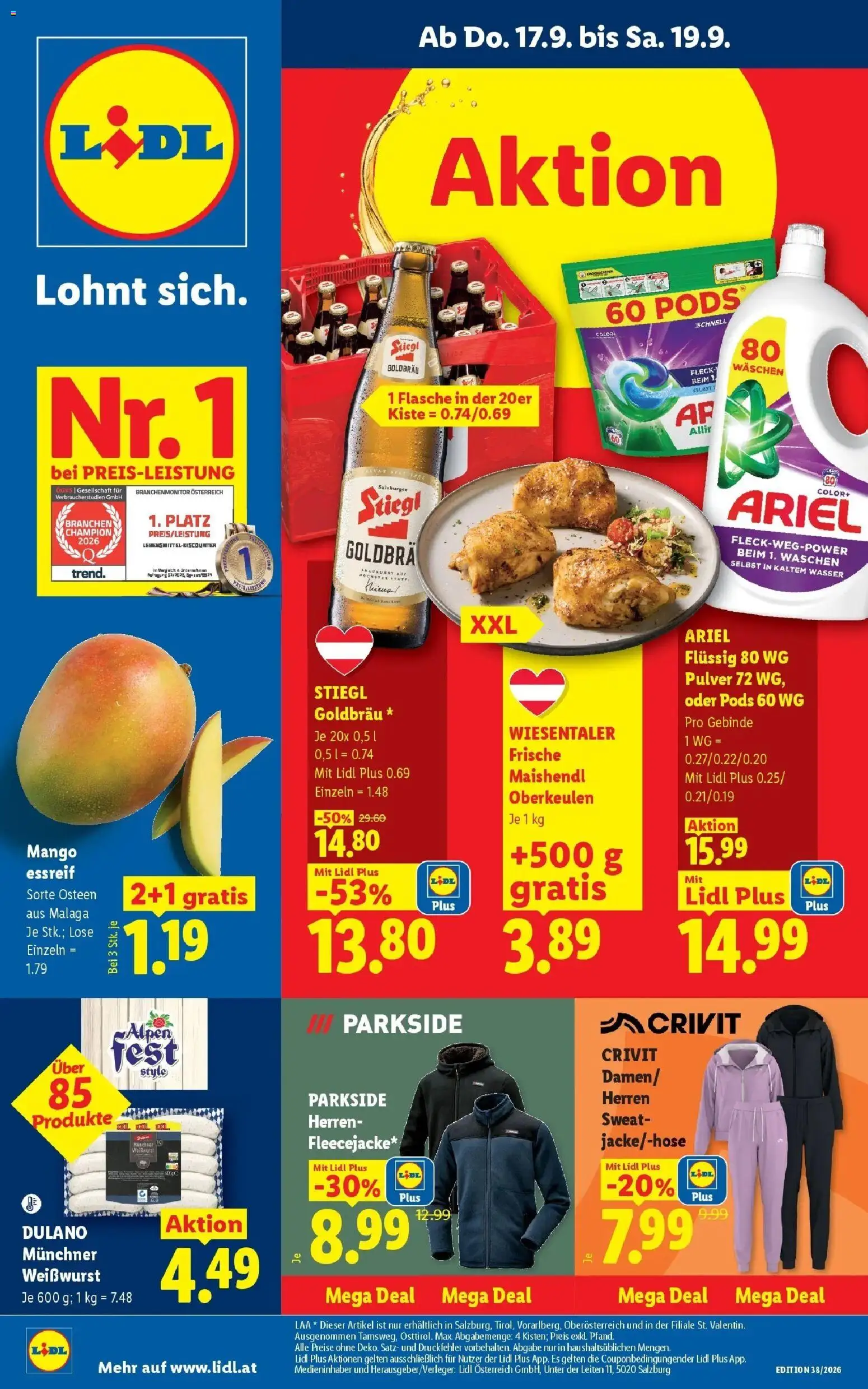 Vorschau der Angebote: Lidl Lidl Flugblatt - Jenbach gültig ab 17.09.2026