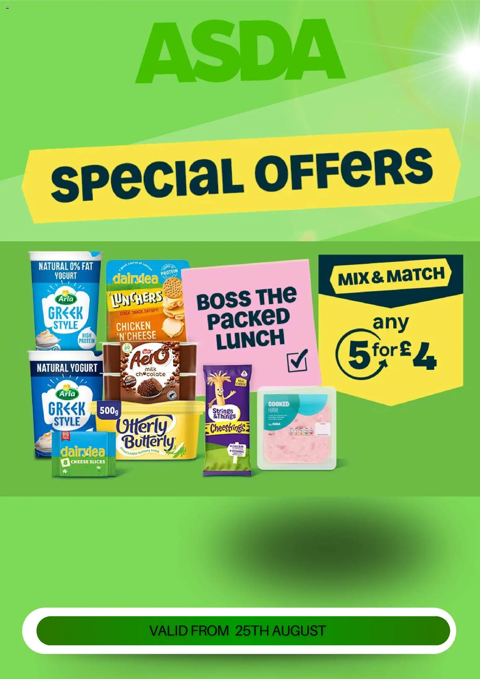Preview of Asda Weekly offers Asda valid from 25/08/2026 - Chocolate, Chicken, Cheese, Protein, Yogurt