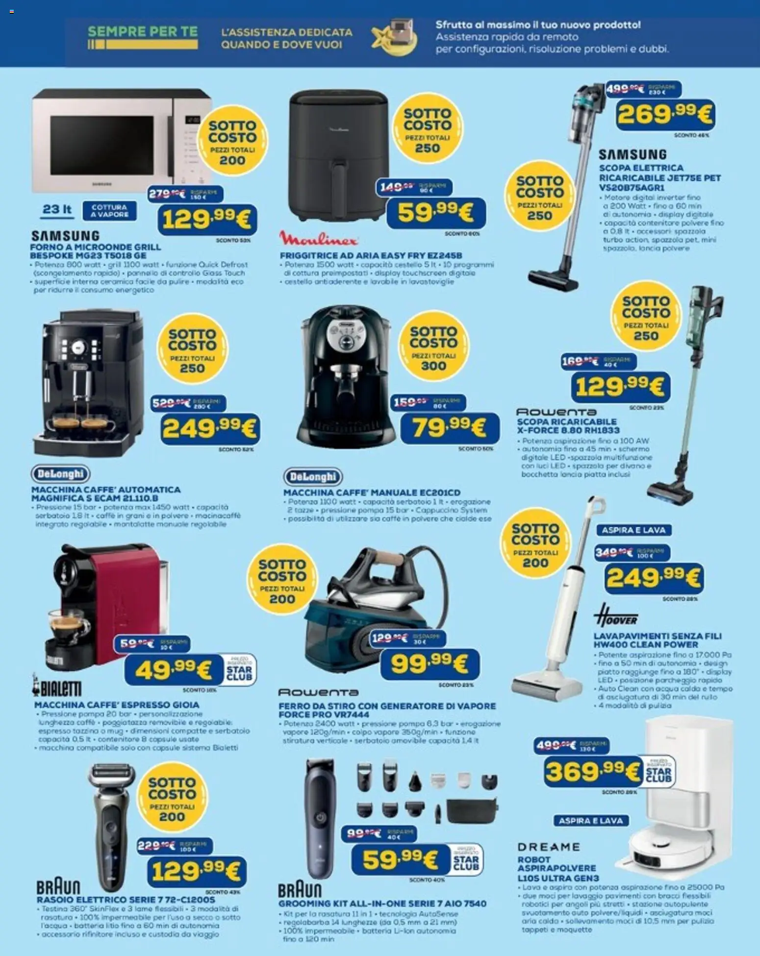 Anteprima dell'opuscolo Euronics volantino dal negozio Euronics valido da 10/09/2026 - Caffè, Lavastoviglie, Microonde, Robot, Rasoio elettrico, Scopa elettrica, Forno a microonde, Spazzola
