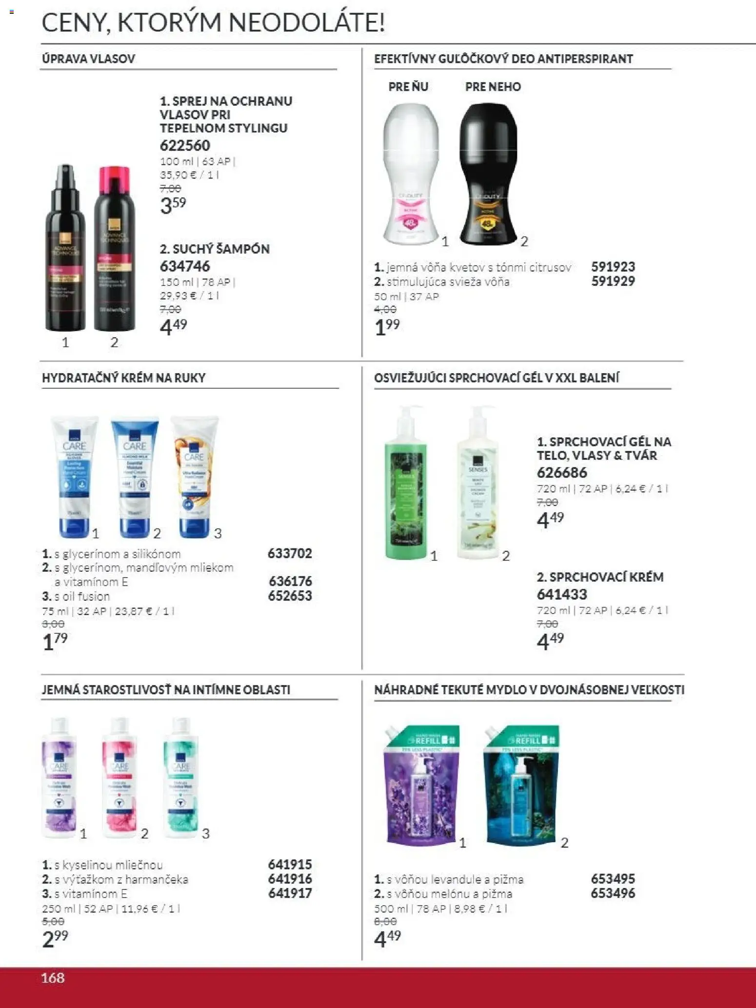 Náhľad Avon letáku platného od 01.11.2026 - Antiperspirant, Šampón, Mydlo, Krém, Krém na ruky