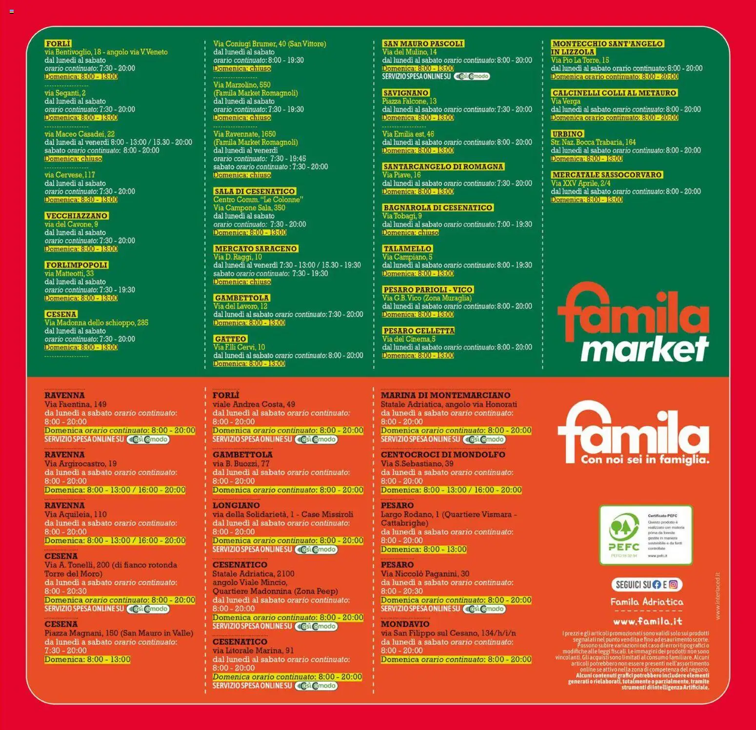 Anteprima dell'opuscolo Famila volantino Spesa Difesa dal negozio Famila valido da 08/10/2026