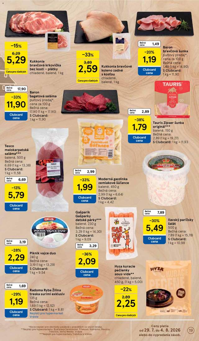 Nový Tesco leták od 29.07.