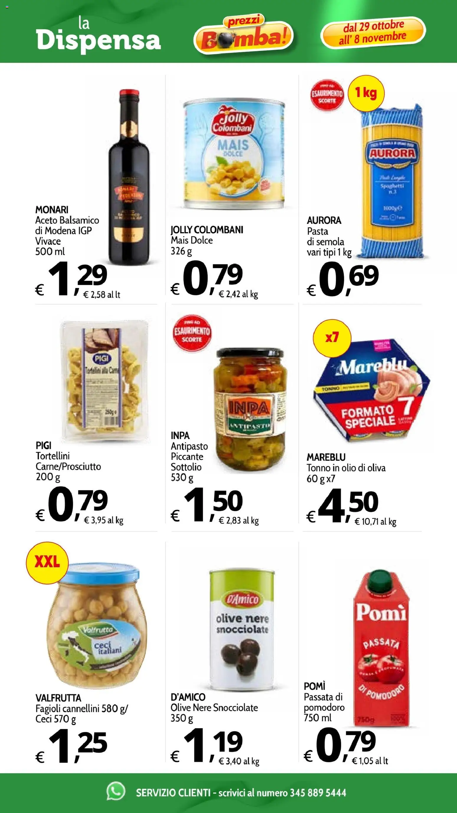 Anteprima dell'opuscolo Primo Prezzo volantino dal negozio Primo Prezzo valido da 29/10/2026 - Pasta, Fagioli, Olio di Oliva, Tonno, Mais, Olive, Aceto, Pasta di semola